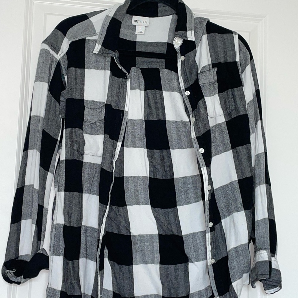 Black & White Plaid Flannel